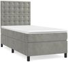 vidaXL Boxspringbett mit Matratze & LED Hellgrau 90x190 cm Samt 3136335 Bild 3