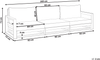 3 Sitzer Sofa TIMOR Zertifiziertes Akazienholz Dunkler Holzfarbton Bild 2