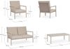Garten-Set Ronoko aus Aluminium und Olefin, modern, beige sand, 4-teilig inkl. Kissen Bild 5