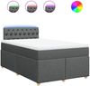 vidaXL Boxspringbett mit Matratze Dunkelgrau 120x200 cm Stoff 3288955 Bild 2