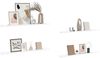 vidaXL Wandregal 4 pcs Weiß Marmor 100 x 9 x 3 cm Holzwerkstoff 42020029 Bild 3
