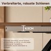 Merax Ausziehbarer Esstisch mit 3 Längen, 160/200/240*90 cm, geeignet für 6-10 Personen, rechte Form, Metallbeine, Walnuss Bild 5