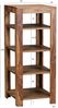Standregal MUMBAI Massiv-Holz Sheesham 105 cm Wohnzimmer-Regal mit 4 Ablagefächer Design Landhaus-Stil Beistelltisch Bild 4