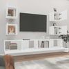 6-tlg. TV-Schrank, TV banc Weiß Holzwerkstoff Bild 3