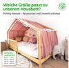 lilimaus Betthimmel Single Hausbett Himmel Gold aus 100% Baumwolle - 12 Farben (1-tlg), Musselin Betthimmel Goldsterne für einseitiges Hausbett Bild 4