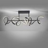 LED Deckenleuchte, schwarz, geschwungen, Dimmer, L 82 cm Bild 3