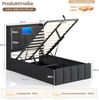 MSMASK Polsterbett mit LED-Beleuchtung & Ladestation, Stauraumbett mit Hydraulik (1-tlg, Ohne Matratze), Multifunktionales Kopfteil, Bettgestell 90x190 cm Bild 2
