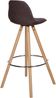 Barhocker PALMA - Braun, Stoff, Braun Barhocker mit Lehne Barstuhl Tresenhocker Tresenstuhl Kneipenhocker Kneipenstuhl Bild 5