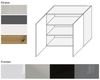 Küchenhängeschrank ESSEN 90x72cm 2-türig Acryl Hochglanzfront Farbe: weiß Hochglanz / weiß (ES-W3/90) Bild 2