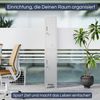 Umkleideschrank Spind BARTEK - 2 Abteile, Etikettenhalter Lüftungsschlitze | Umkleidespind Schließfachschrank Garderobenspind, 172x29,2x45cm Grau Bild 3