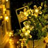 Salcar LED Solarleuchte 5m Solar-Lichterkette mit 20 Kirschblüten Außen Solar Gartenleuchte, 2-Leuchtmodi, Warmweiß Bild 3