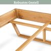 Massivholzbett 180x200cm KEILO - Eichenholz | Bettrahmen mit Bettkopf, Holzbett naturgeölt, Holzkufen | Bettgestell Doppelbett Futonbett Bild 5