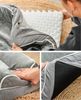 lionto Hundebett premium, orthopädisches Memoryfoam-Bett mit erhöhtem Rand, waschbarem Bezug & stabilem Halt, 89x63x17 cm, grau Bild 3