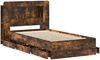vidaXL Bettgestell mit Stauraum Geräucherte Eiche 100 x 200 cm 3434013 Bild 4