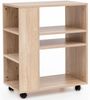 Wohnling Regal, Regalwagen mit Rollen, Sonoma, Holz, 60 x 35 x 75 cm Bild 2
