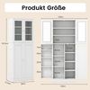COSTWAY Hochschrank (1-St) mit 7 Ablageböden & 4 Türregalen 60x31,5x161,5cm Bild 2