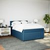 vidaXL Boxspringbett mit Matratze Blau 160x200 cm Samt 3290086 Bild 4