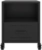 vidaXL Nachttische 2 Stk. Schwarz 36x39x43,5 cm Stahl 846705 Bild 5