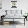 vidaXL Nachttische 2 Stk. Schwarz 36x39x43,5 cm Stahl 846705 Bild 3