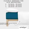 Schlafgut 'Casual' Spannbettlaken, für Matratzen bis 25 cm Höhe, 100% Bio-Baumwolle, Petrol Deep, M 120x200cm - 130x200cm Bild 3