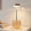2x LED Tischleuchte, Glas, Champagner, Touchdimmer, H 28 cm Bild 2