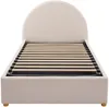 Vente-unique - LIRIMO Bett Stoff Beige - B 105 cm x H 111 cm x L 214 cm Bild 4