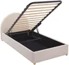 Vente-unique - LIRIMO Bett Stoff Beige - B 105 cm x H 111 cm x L 214 cm Bild 5