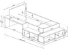 Vente-unique - RIGALI Bett Holz, Platte PuderrosaBeige - B 128,8 cm x H 100,5 cm x L 204,4 cm233,2 cm Bild 4