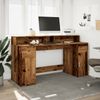 vidaXL LED-Schreibtisch Altholz-Optik 160x55x91 cm Holzwerkstoff 3309436 Bild 3