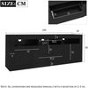 TV-Schrank B 160 x T 35 x H 60 cm aus Spanplatte in Schwarz, Hochglanz-Front mit LED Bild 4