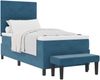 vidaXL Boxspringbett mit Kopfteil Dunkelblau 200 x 90 cm Samt 3344490 Bild 2