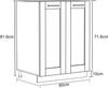 VCM Küchenmöbel Unterschrank Colura 919354 Weiß / Anthrazit H. 82 x B. 60 x T. 46 cm Bild 5