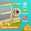 Spielwerk Sandkasten mit Dach, Holz natur / anthrazit, 140 x 140 x 120 cm Bild 3