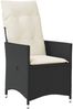 vidaXL 9-tlg. Garten-Essgruppe mit Kissen Schwarz Poly Rattan 3276686 Bild 3