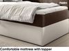 MEBLINI Kinderbett mit Bettkasten GARETH 2 90x200 – H3/Braun Samt Gepolstert Einzelbett mit Matratze - Polsterbett mit Stauraum - Bett mit Kopfteil – Stauraumbett Bild 4