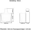 Engelland Blumenkasten Blumentopf zum Hängen (Vorteils-Set, 2 St, Fassungsvermögen je Topf 2,8 Liter), UV-Beständig, Frostbeständig, Wasserauffangschalen Bild 4
