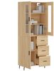 vidaXL Highboard Sonoma-Eiche 69,5x34x180 cm Holzwerkstoff 3198484 Bild 3