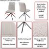 2er-Set Esszimmerstuhl HWC-N99, Küchenstuhl, drehbar Auto-Return, Stoff/Textil Chenille (340g/m²) Öko-Tex ~ creme Bild 2