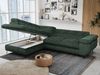 Mks Möbel 'Peter L-form' Ecksofa mit Bettfunktion, Bettkasten & einstellbaren Kopfstützen, Grün, Cord, links Bild 3