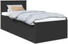 vidaXL Bettrahmen mit Kopfteil Schwarz 75 x 190 cm Holzwerkstoff 3408628 Bild 2