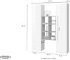 Wohnwand >Benevent< (3-teilig) in Weiß Hochglanz - 140x180x30 (BxHxT) Bild 5
