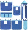 vidaXL Vorhänge für Hochbett mit Turm Blau Polyester 835923 Bild 3