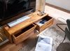 Kadima Design Massivholz Wand-Lowboard, Hochwertiges "Tv"-Board aus Sheeshamholz, Modernes Design, 2 Schubladen. 108x34x25 cm Bild 5