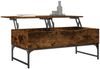 vidaXL Couchtisch Räuchereiche 100x50x40 cm Holzwerkstoff und Metall 845378 Bild 4