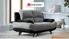 Vente-unique - MUSKO Sofa Kunstleder Weiß - B 91 cm x H 89 cm x L 150 cm Bild 2