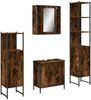vidaXL 4-tlg. Badmöbel-Set Räuchereiche Holzwerkstoff 3214772 Bild 2