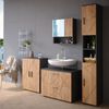 Badmöbel-Set Irma Goldkraft Eiche/Anthrazit 4 Teile, mit Schubladenschrank und Midischrank Vicco Bild 4