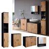 Badmöbel-Set Irma Goldkraft Eiche/Anthrazit 4 Teile, mit Schubladenschrank und Midischrank Vicco Bild 2