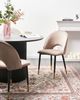 Esszimmerstuhl 2er Set MAGALIA Samtstoff Taupe Bild 3