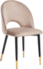 Esszimmerstuhl 2er Set MAGALIA Samtstoff Taupe Bild 4
